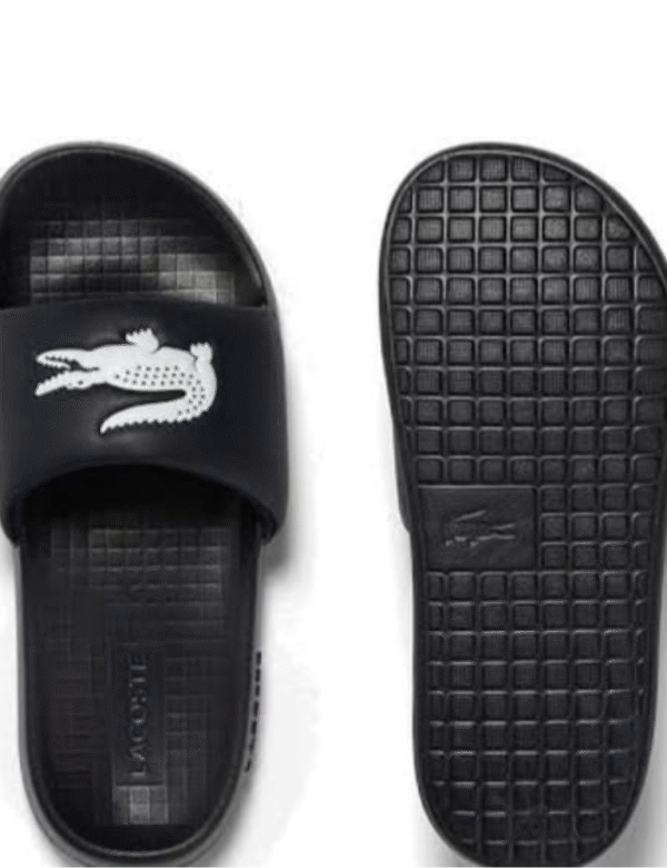 Lacoste Premium Black Slide Sandals