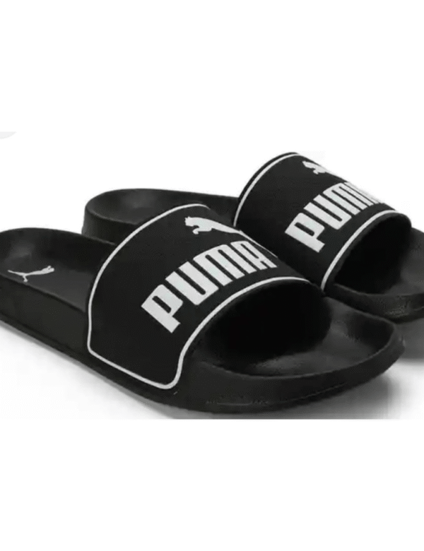 PUMA Black & White Slide Sandals