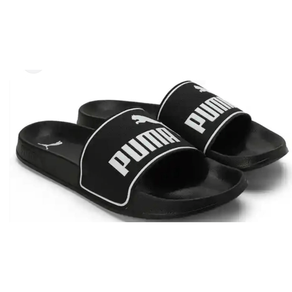 PUMA Black & White Slide Sandals