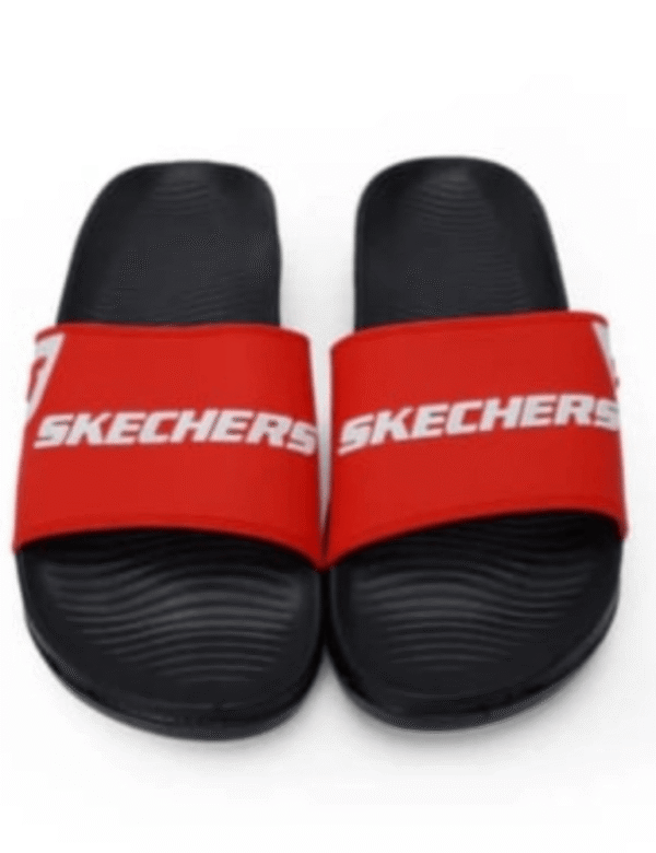 Skechers Red & Black Slide Sandals