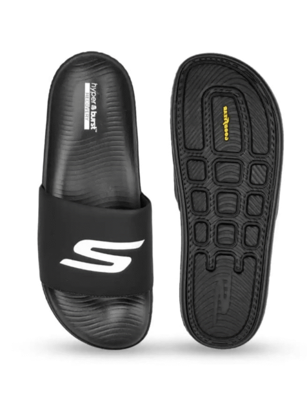 Skechers Hyper Burst Black Slide Sandals