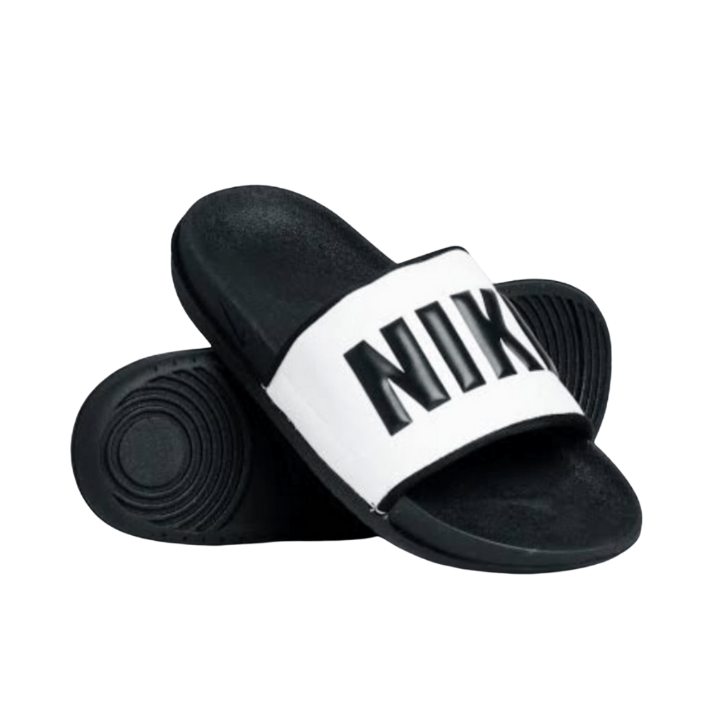 Nike Black & White Slide Sandals