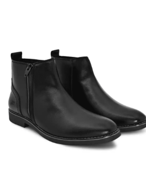 Black leather chelsea boot (formal shoes )