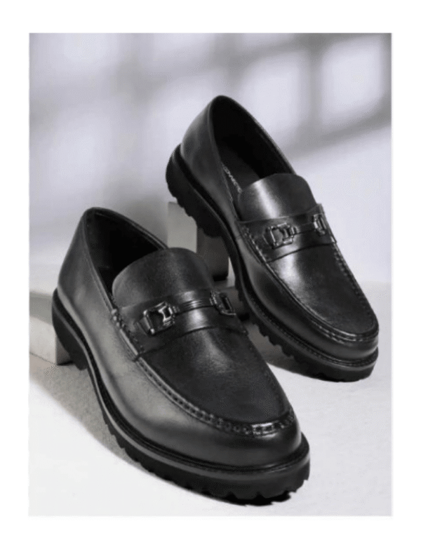 Black Chunky Sole Loafer